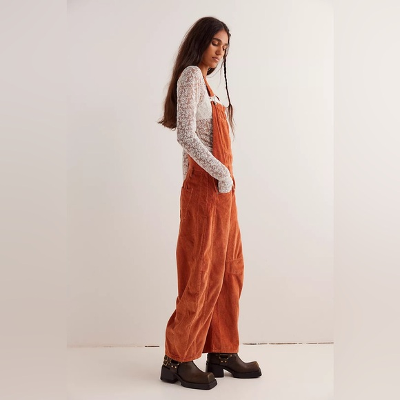 Free People We The Free Good Luck Cord Overalls - Picture 3 of 7